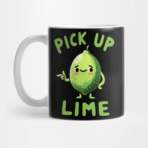 Pick up Line dating Lime (Back Print) by DoodleDashDesigns